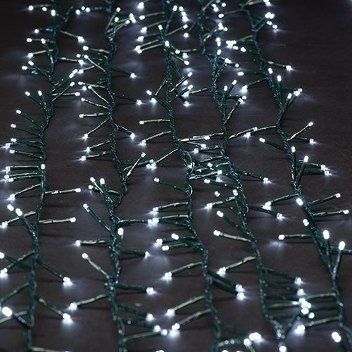 USB powered 500 Superbright LED (41 foot) Green Wire Multifunction Lights with Timer - Cool White
