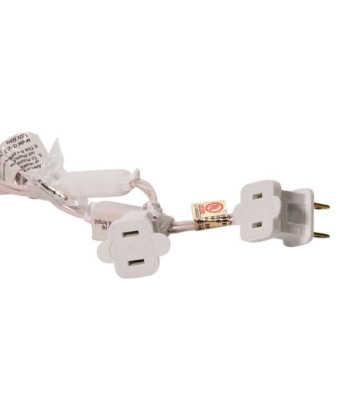 50-Light 5mm Red Frosted LED White Wire Light Set