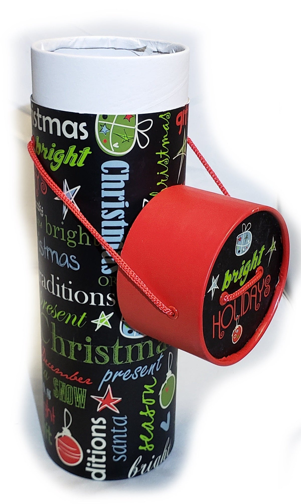 Tubo para caja de vino navideña - Mensajes navideños