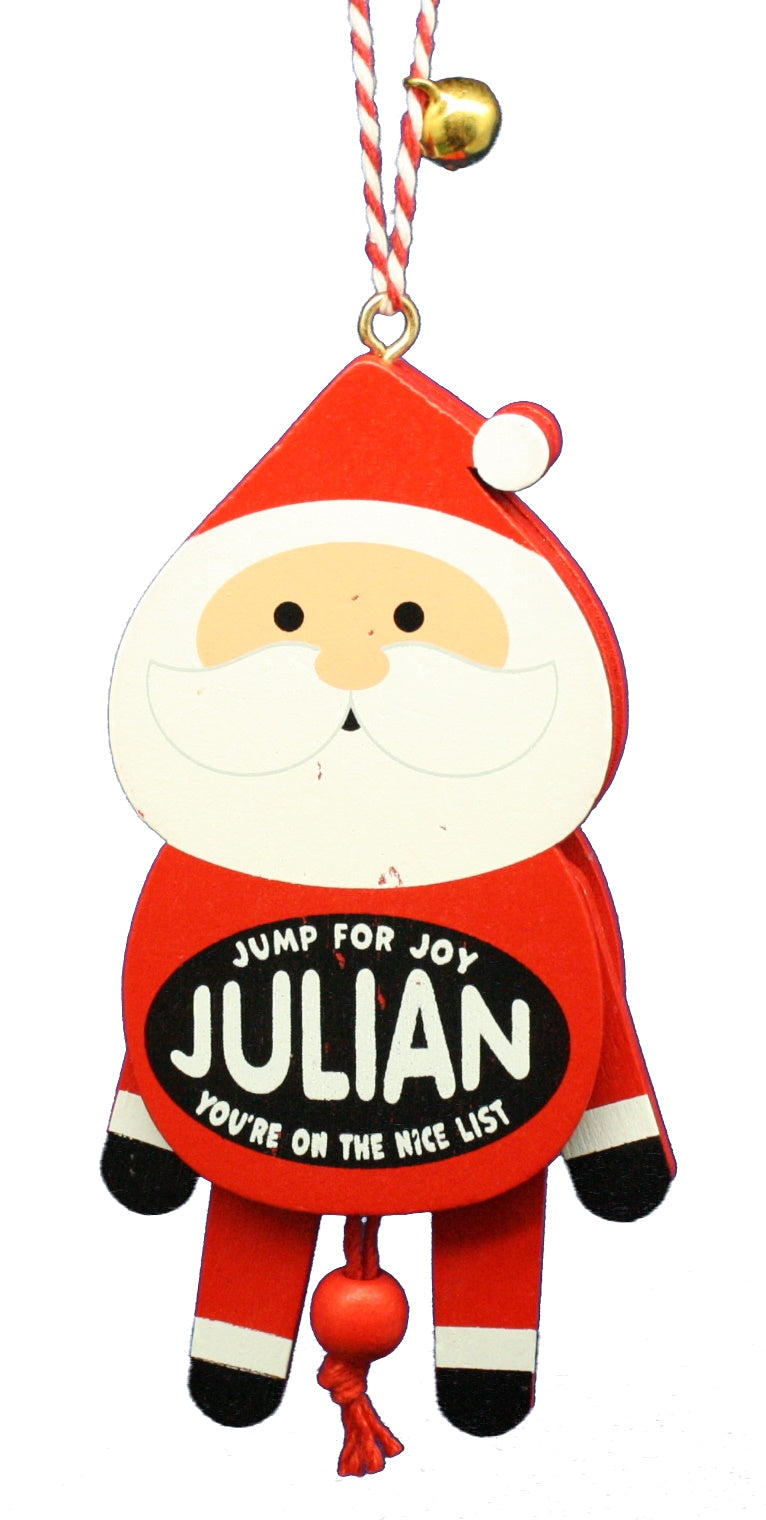 Dancing Wooden Ornament (E - J) -