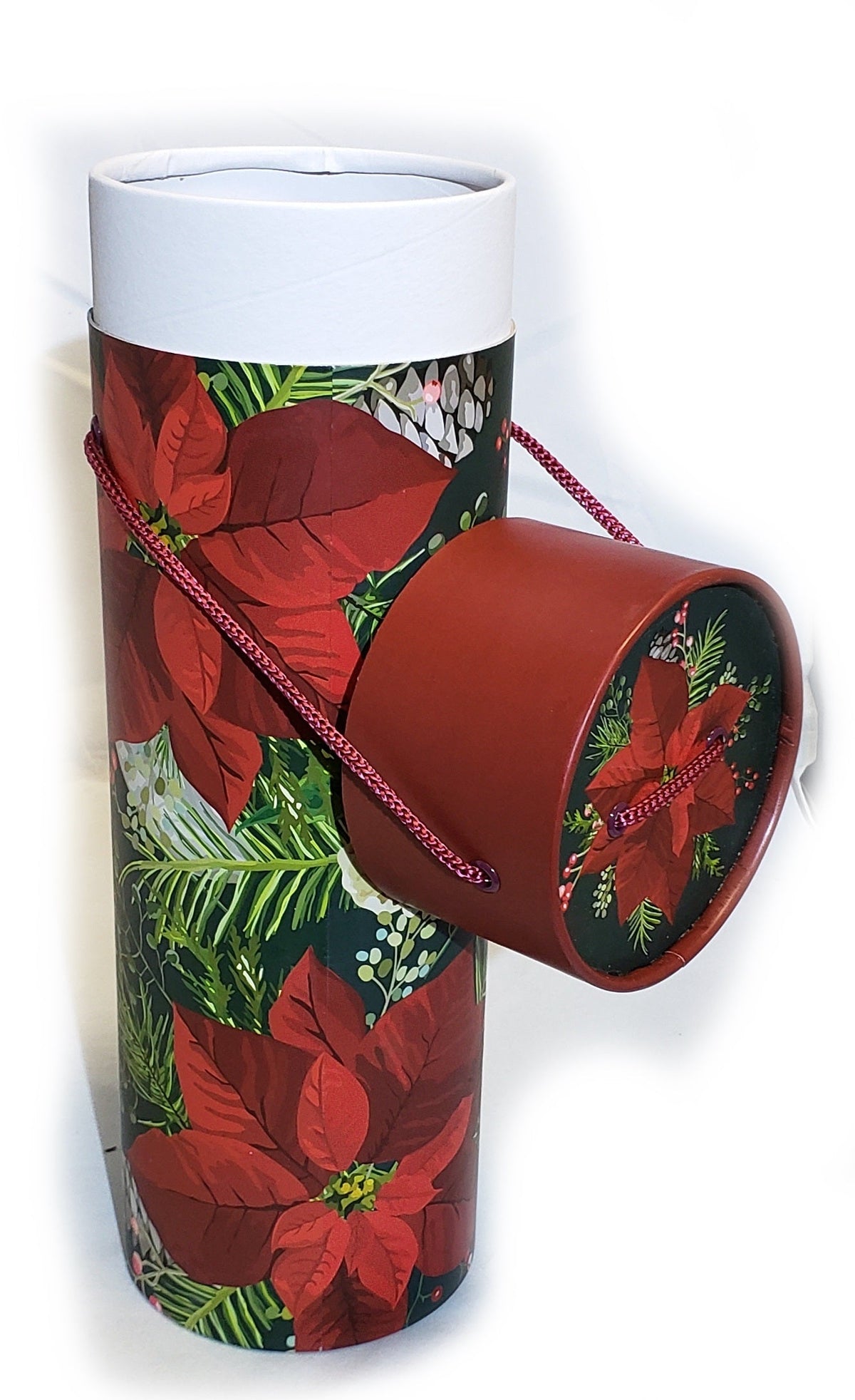 Tubo para caja de vino navideña - Mensajes navideños