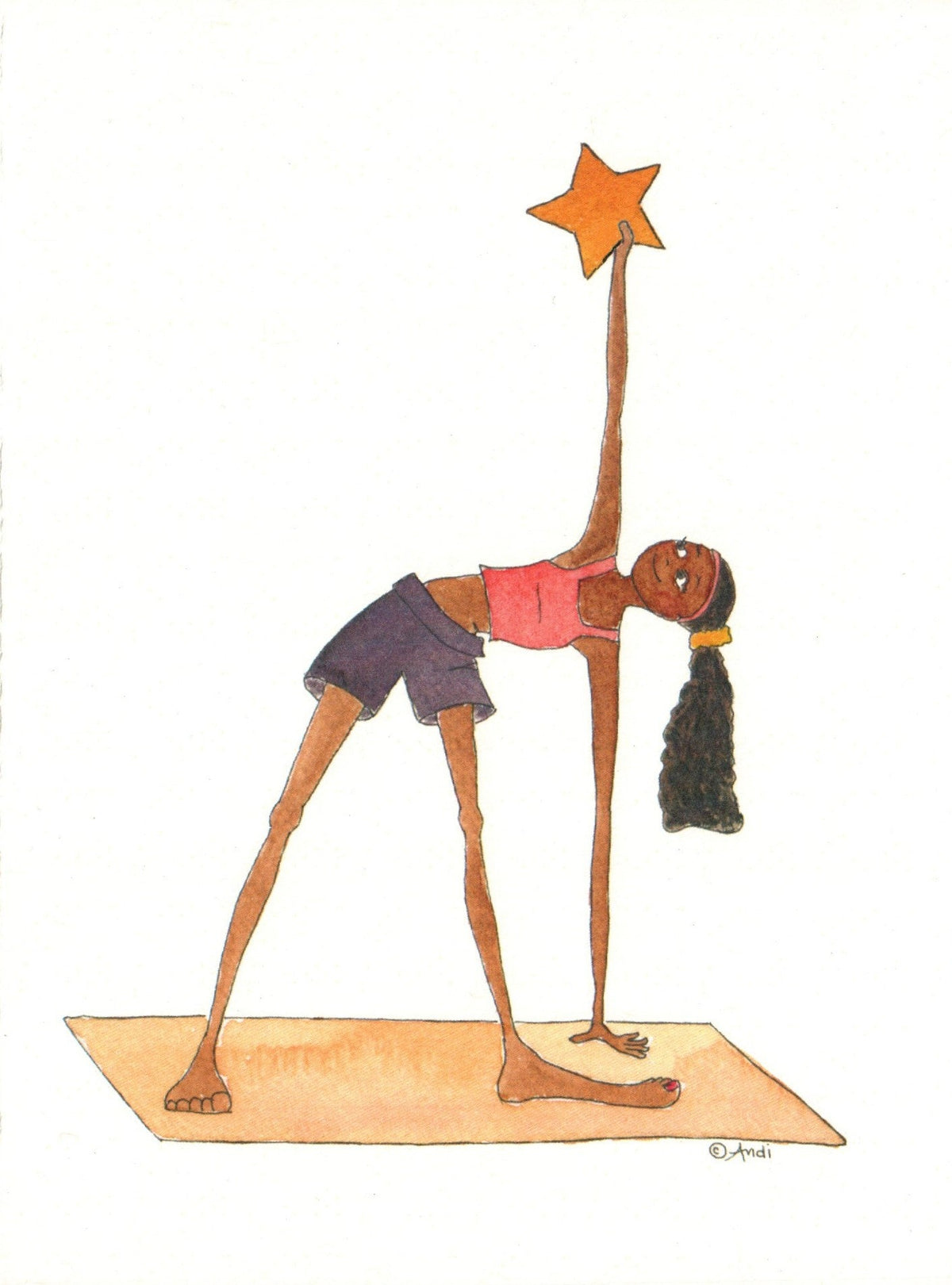 Tarjeta de cumpleaños de Yoga Girl de Andi
