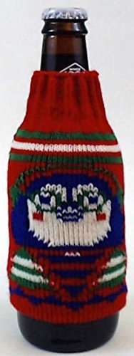 Fundas para botellas de cerveza "Ugly Sweater" del tío Bob - Pingüino rojo