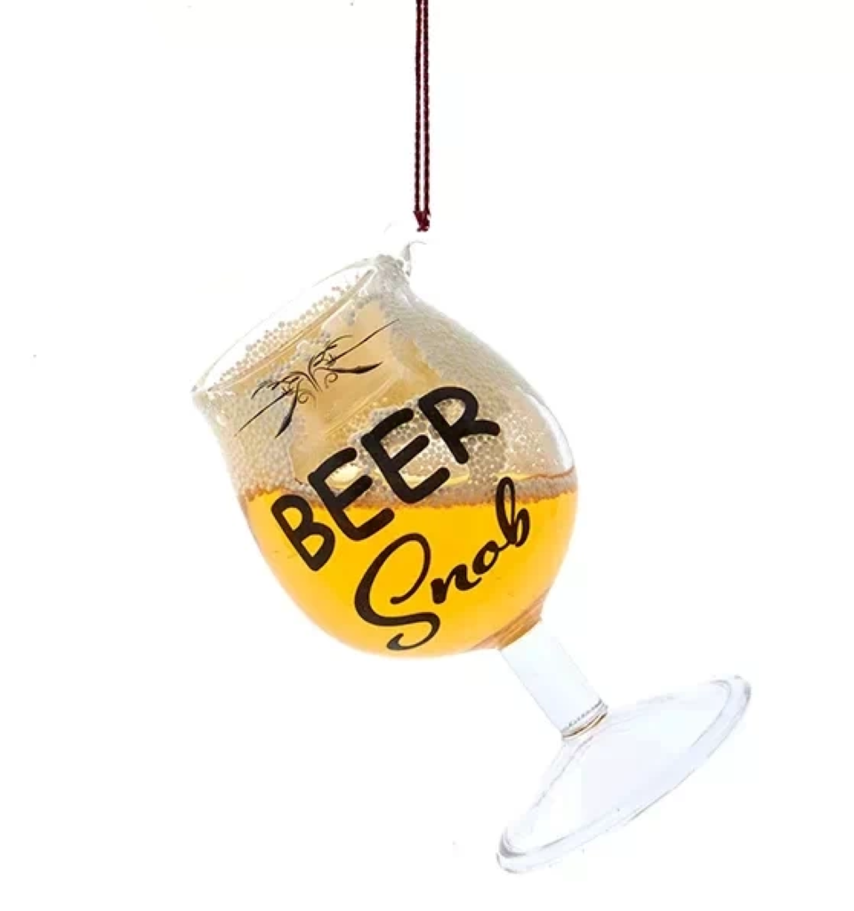 Beer Glass Ornament - Beer Snob