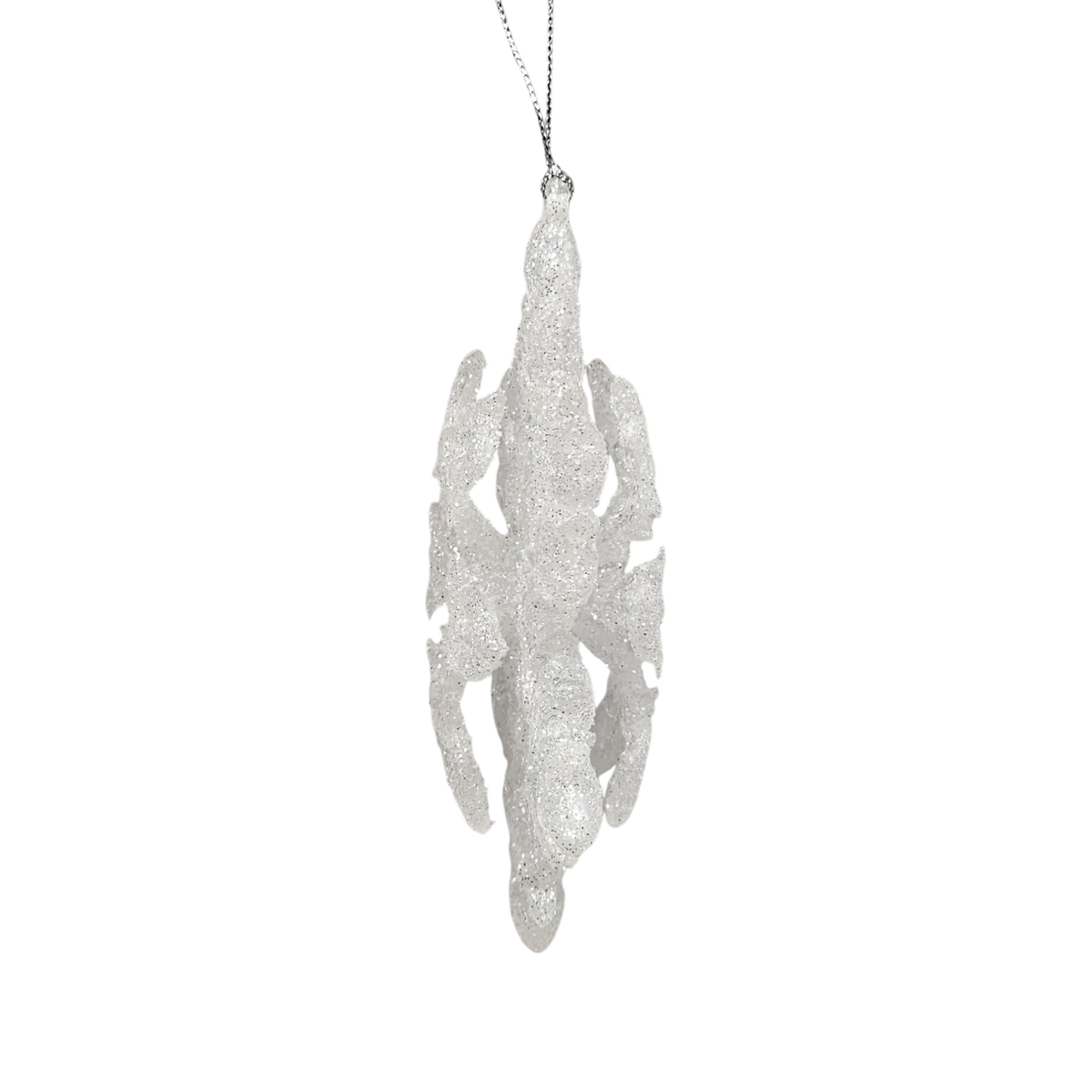 Frosted White Snowflake Ornament - 5 Inch