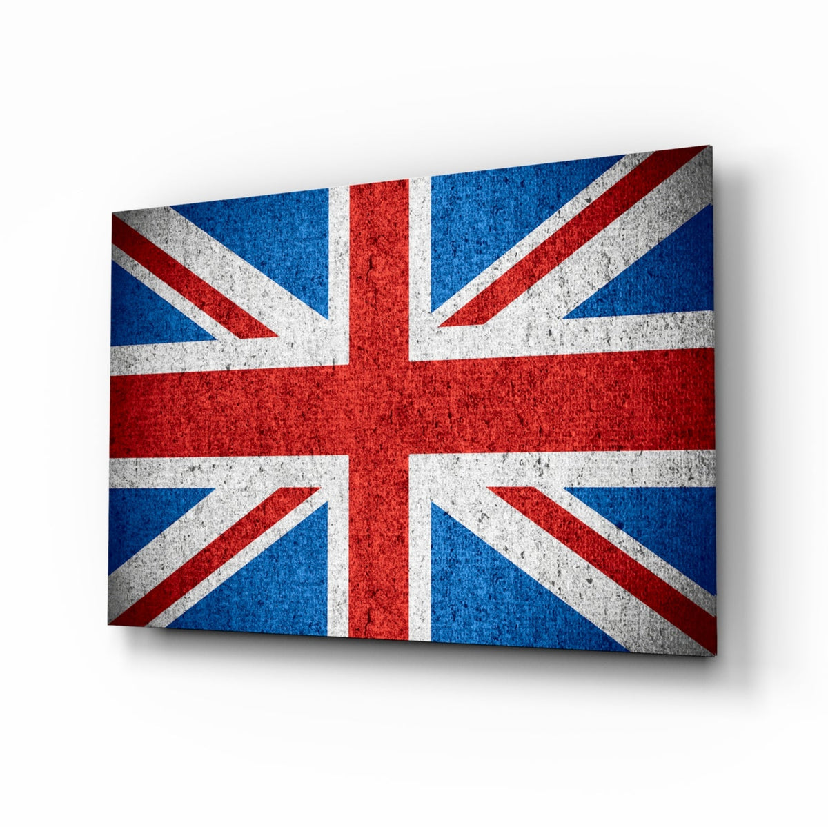 Concrete Bright United Kingdom Flag Glass Wall Art
