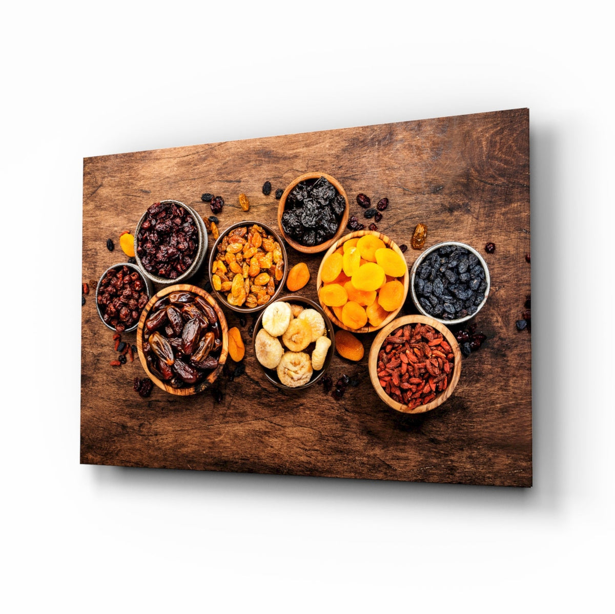 Mixed Nuts and Dried Fruit Bowls Glass Wall Art