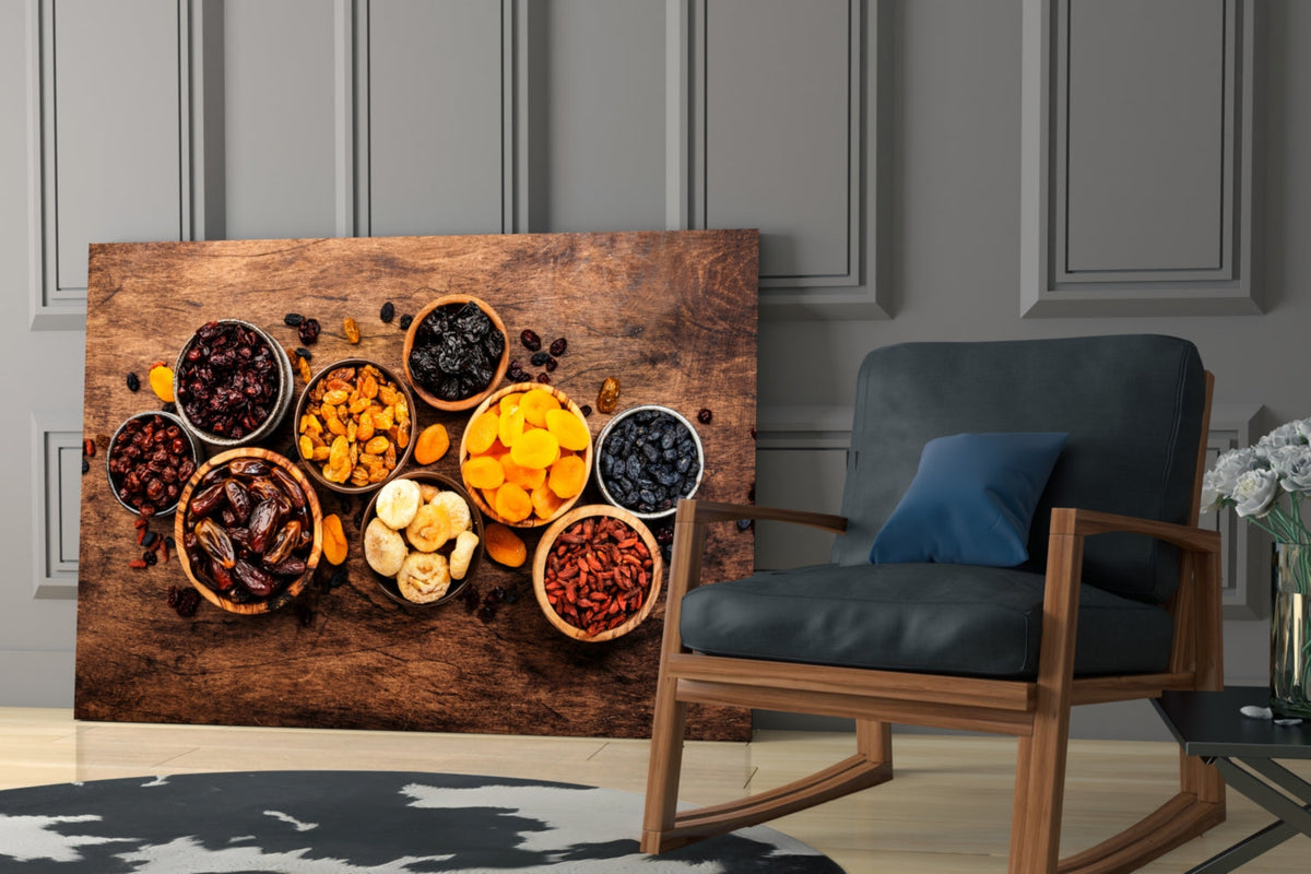 Mixed Nuts and Dried Fruit Bowls Glass Wall Art