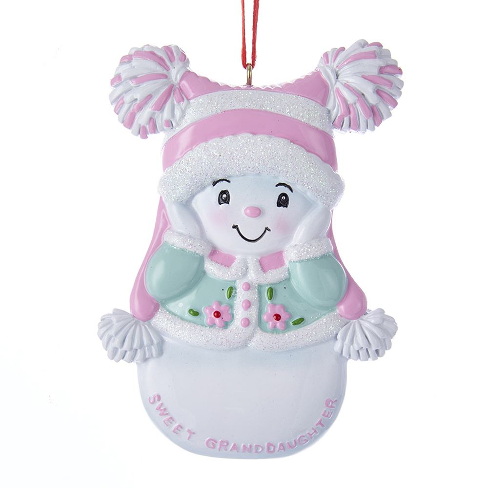 Adorno de muñeca de nieve para una nieta dulce